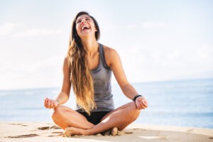 woman meditating